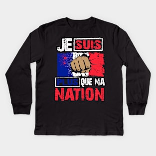 Anti Patriotism Design France Kids Long Sleeve T-Shirt